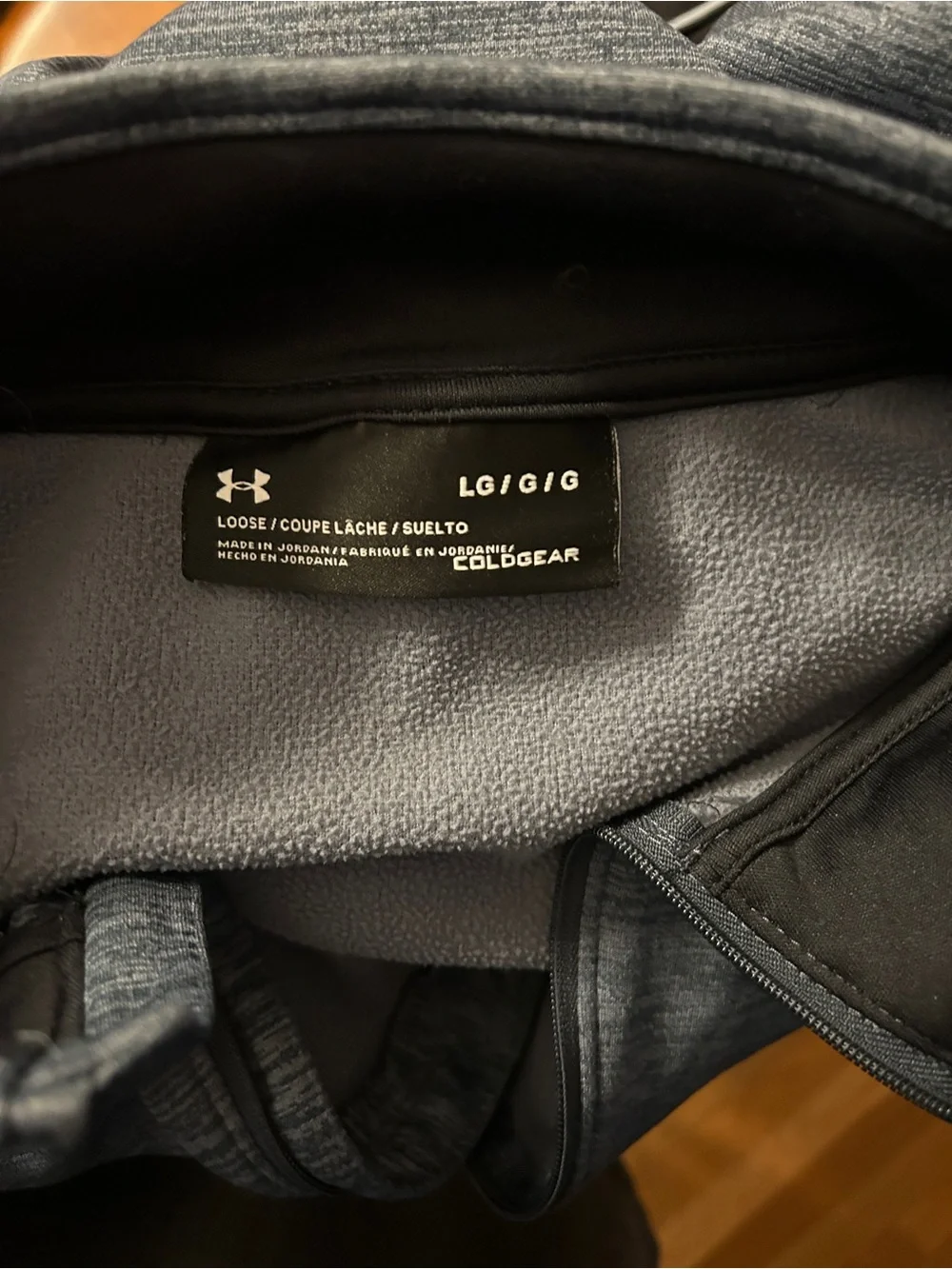 Under Armour Men's Heathered Navy 1/4 Zip Performance Pullover